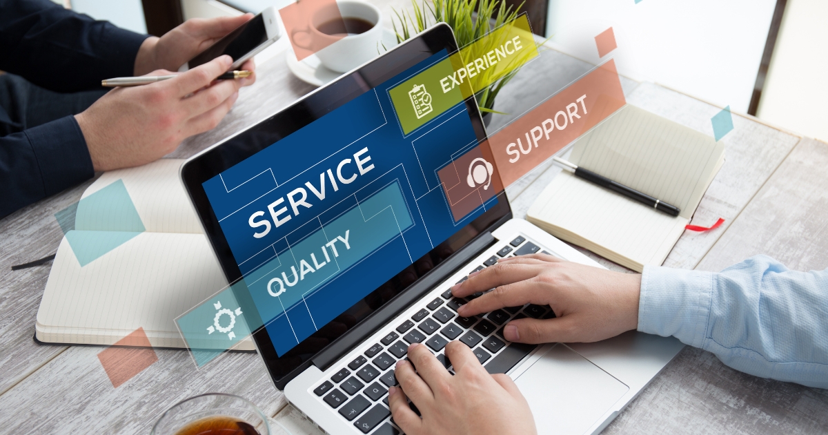 Impetus Group | Outsource IT Beyond Cost Savings: Value for Singapore Firms Laptop showing service and support when you outsource IT.